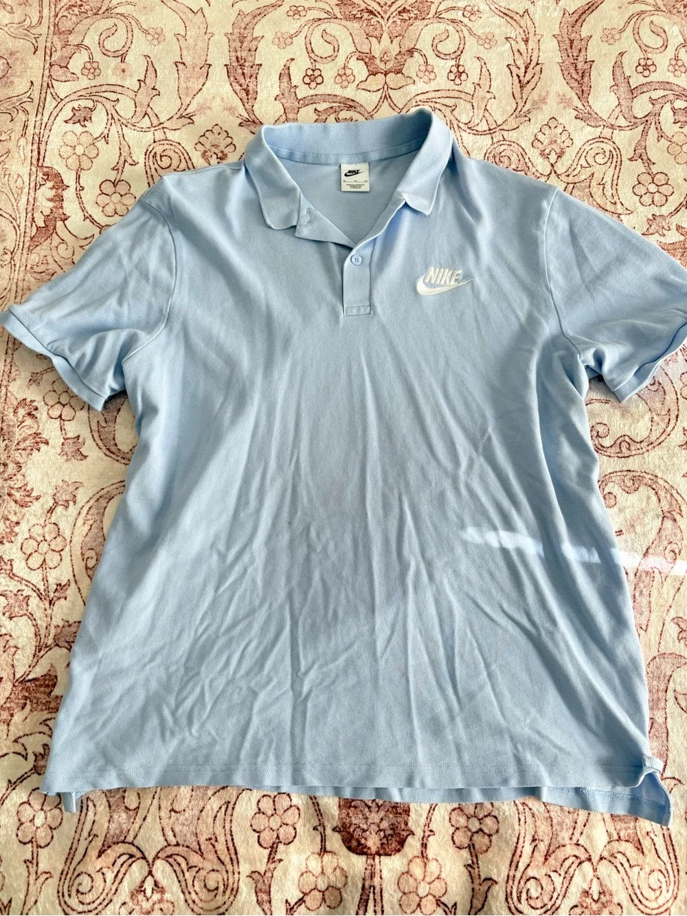 Nike Men’s Sky Blue Polo with Embroidered Logo